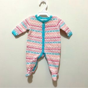 Buster Brown 🎀 Pink Blue Pattern Sleeper🎀 baby clothes pajamas footies